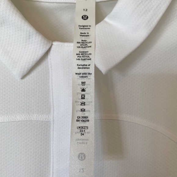 Lululemon short sleeve Polo Top, Size 12 NWT - Picture 6 of 9